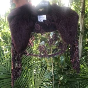 Lace Three Quarter Sleeve Fur Bolero